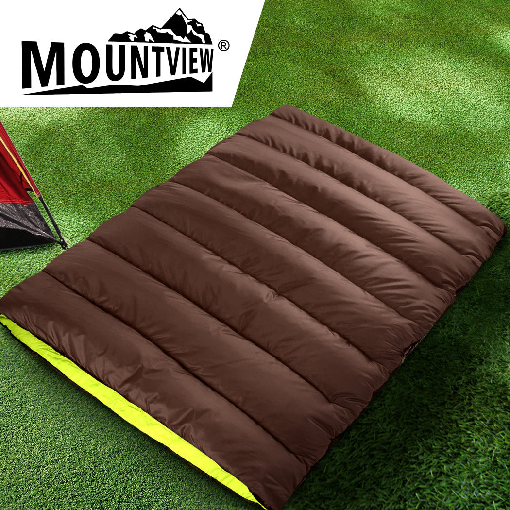 Mountview Double Sleeping Bag Bags Outdoor Camping Hiking Thermal -10 deg Tent Sack