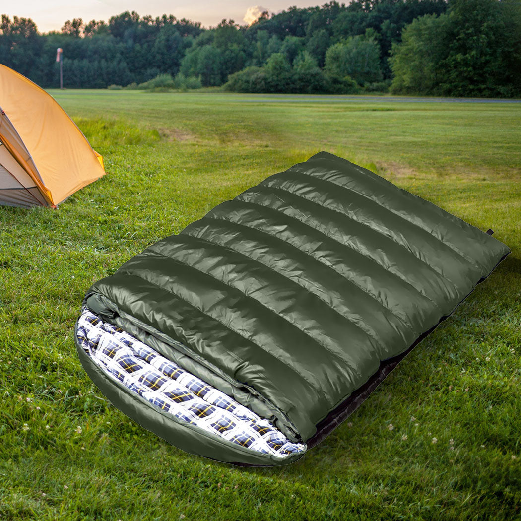Mountview Sleeping Bag Double Bags Outdoor Camping Hiking Thermal -10 deg Tent