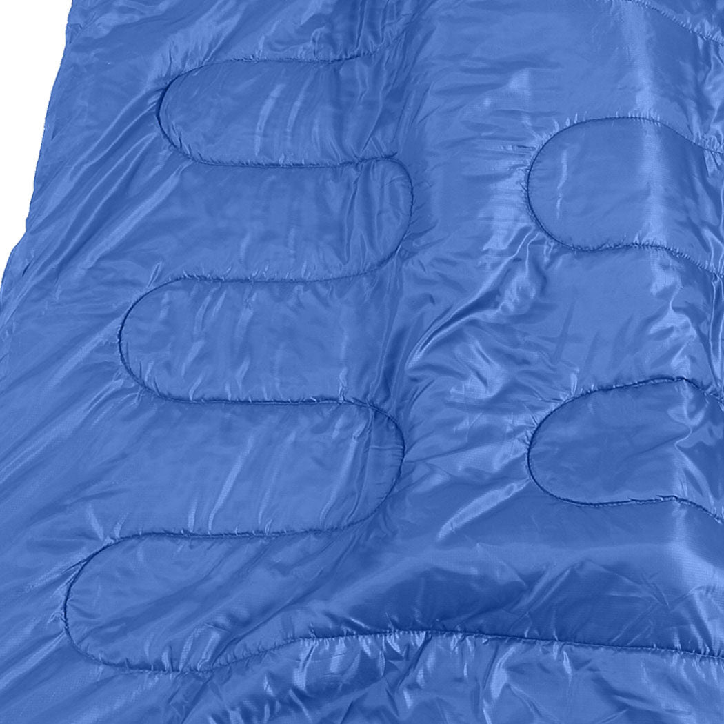 Mountview Sleeping Bag Double Bags Outdoor Camping Thermal 0â„ƒ-18â„ƒ Hiking Blue
