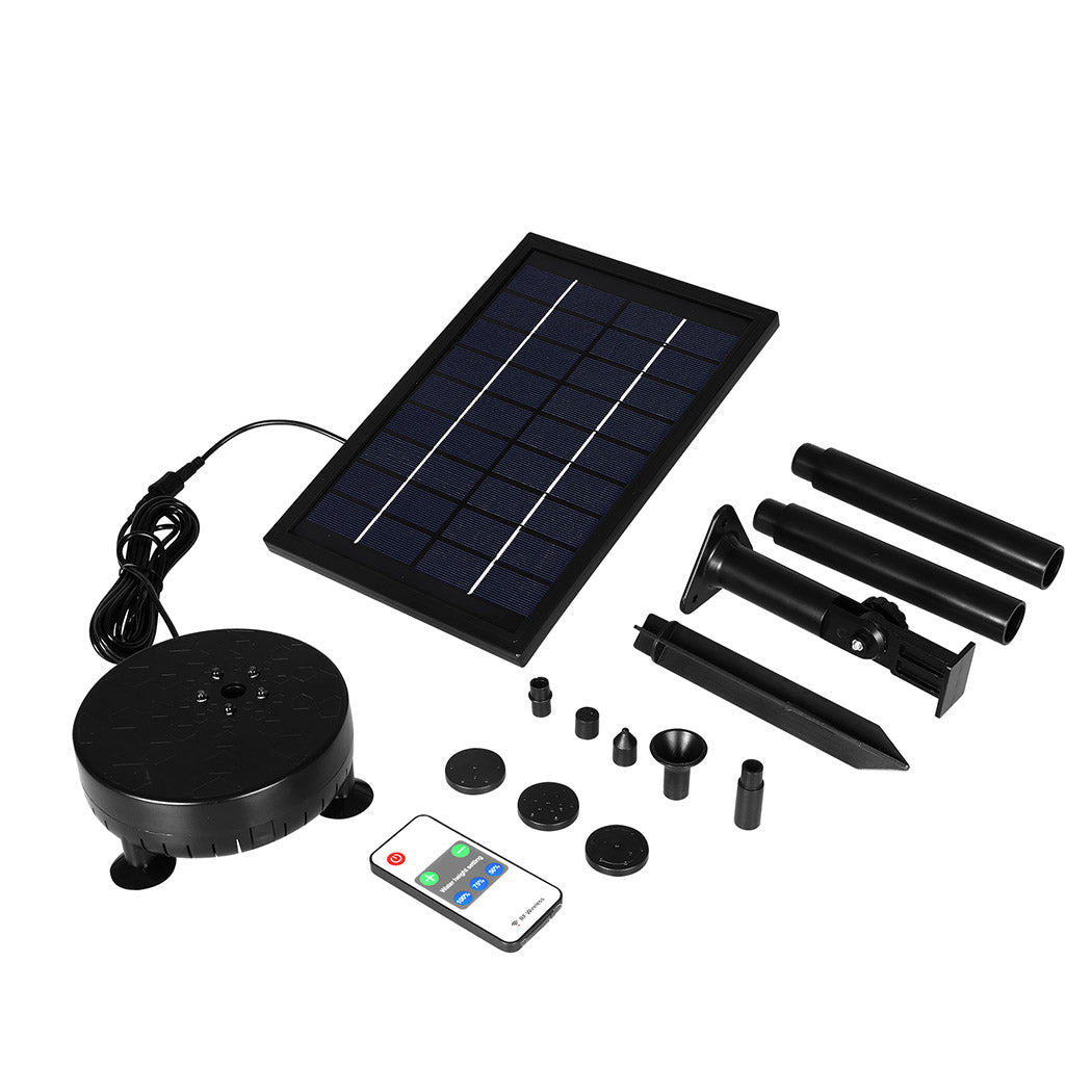 Solar Fountain Powered Water Power Wireless Garden Pond Pool Bird Outdoor