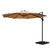 Instahut Outdoor Umbrella 3m Base Cantilever Beach Stand Sun Roma Beige 50cm