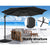 Instahut Outdoor Umbrella 3m Base Cantilever Beach Stand Sun Roma Black 50cm