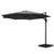 Instahut Outdoor Umbrella 3m Base Cantilever Beach Stand Sun Roma Charcoal 50cm