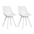 Artiss Lylette Dining Chairs Cafe Chairs PU Leather Padded Seat Set of 2 White