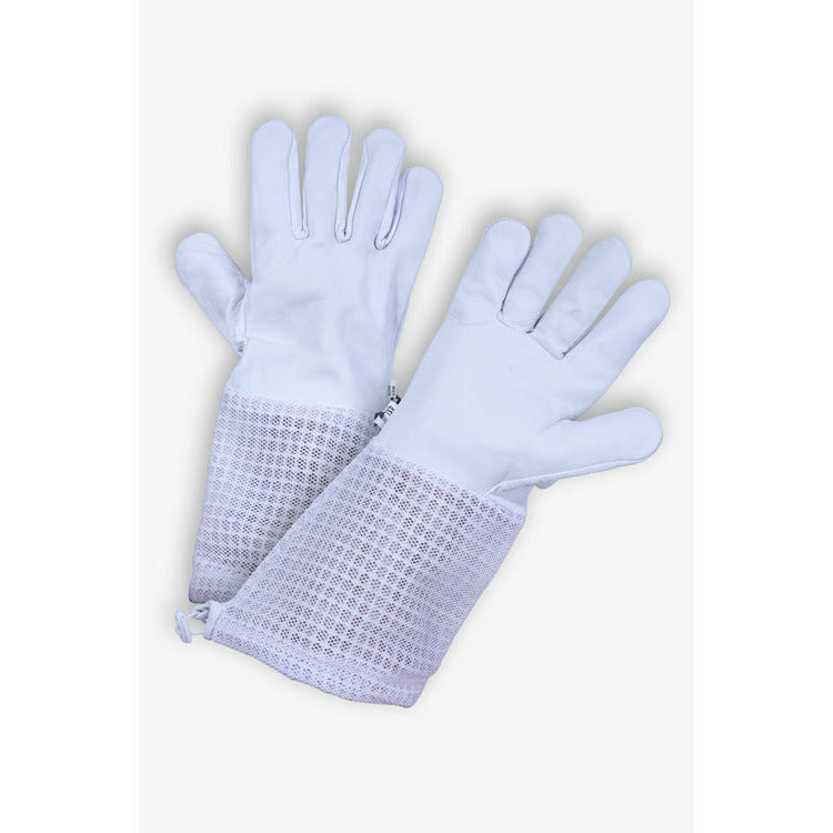 Beekeeping Bee Gloves Goat Skin 3 Mesh Ventilated Gloves-S