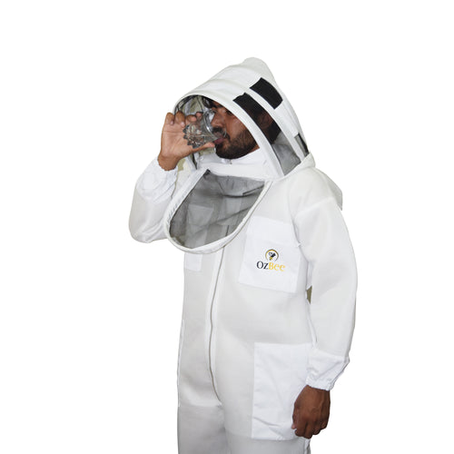 Beekeeping Bee Suit 2 Layer Mesh Hood Style Light Weight &amp; Ultra Cool- M