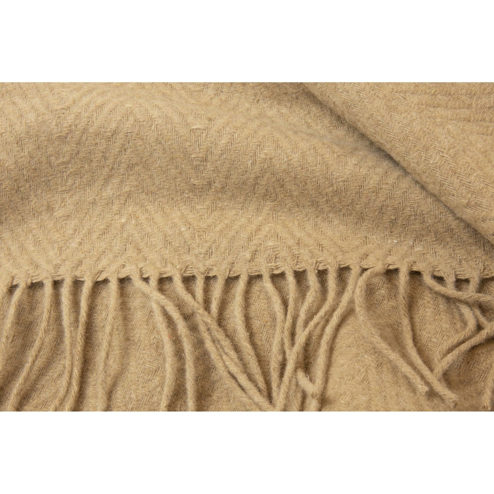 Hampton Throw - Merino Wool Blend - Camel