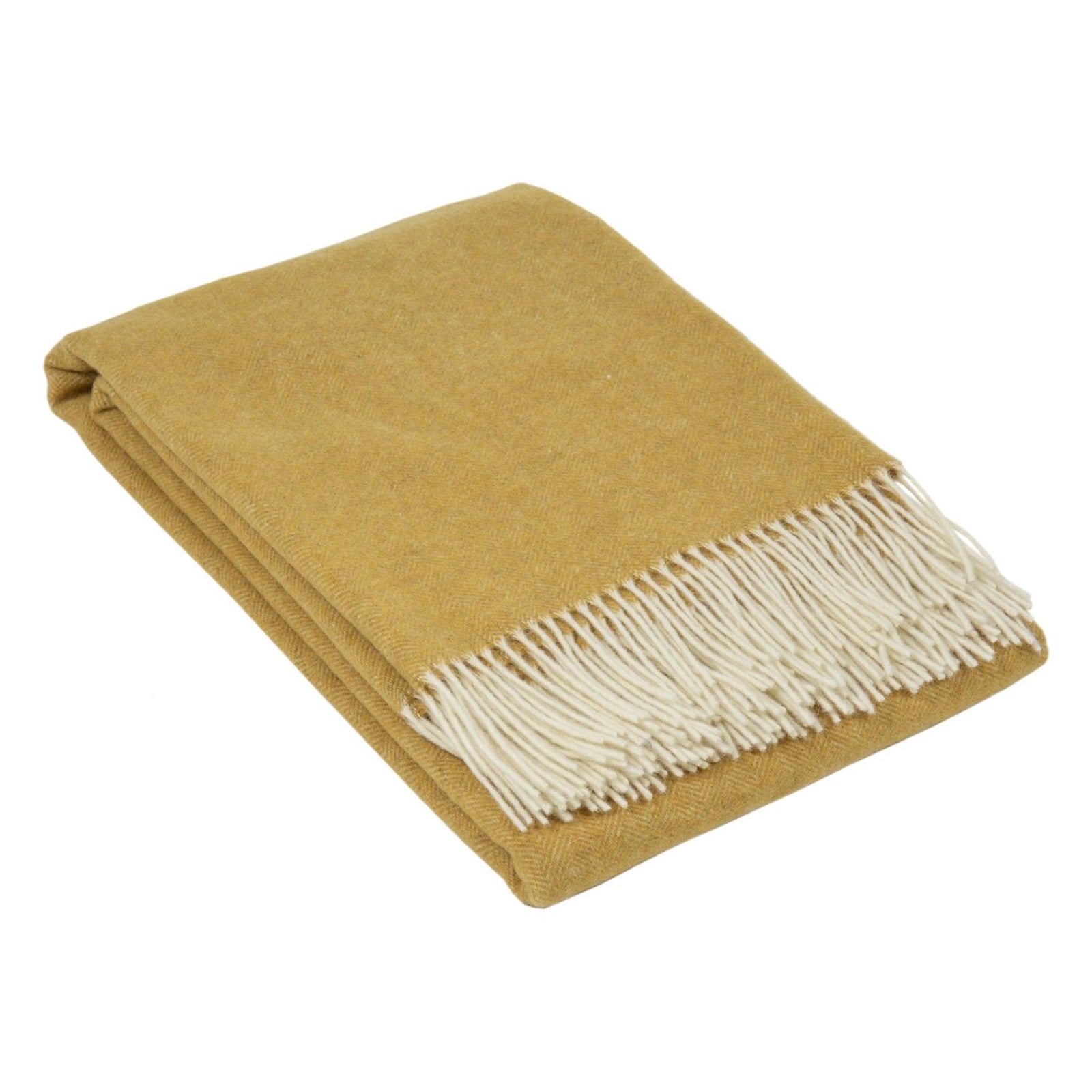 Hampton Throw - Merino Wool Blend - Ochre