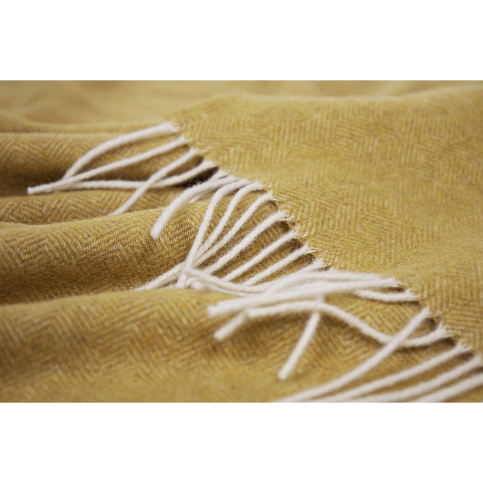 Hampton Throw - Merino Wool Blend - Ochre