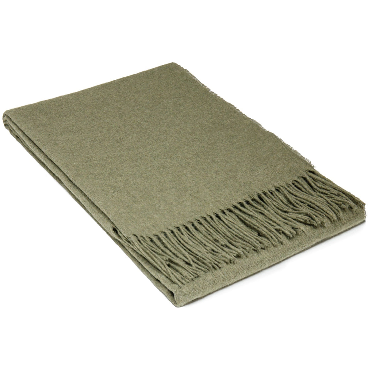 Paddington Throw - Fine Wool Blend - Olive