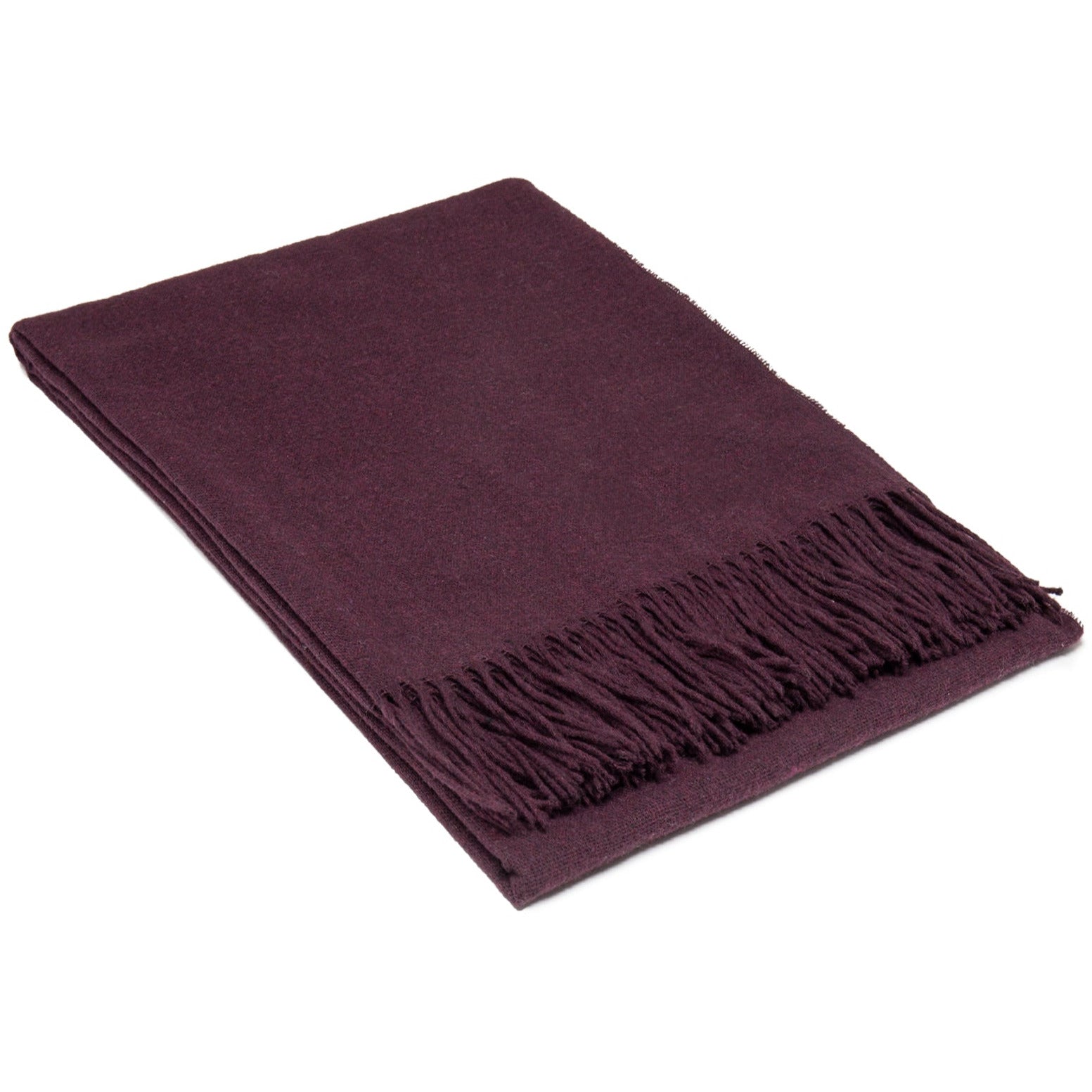 Paddington Throw - Fine Wool Blend - Plum