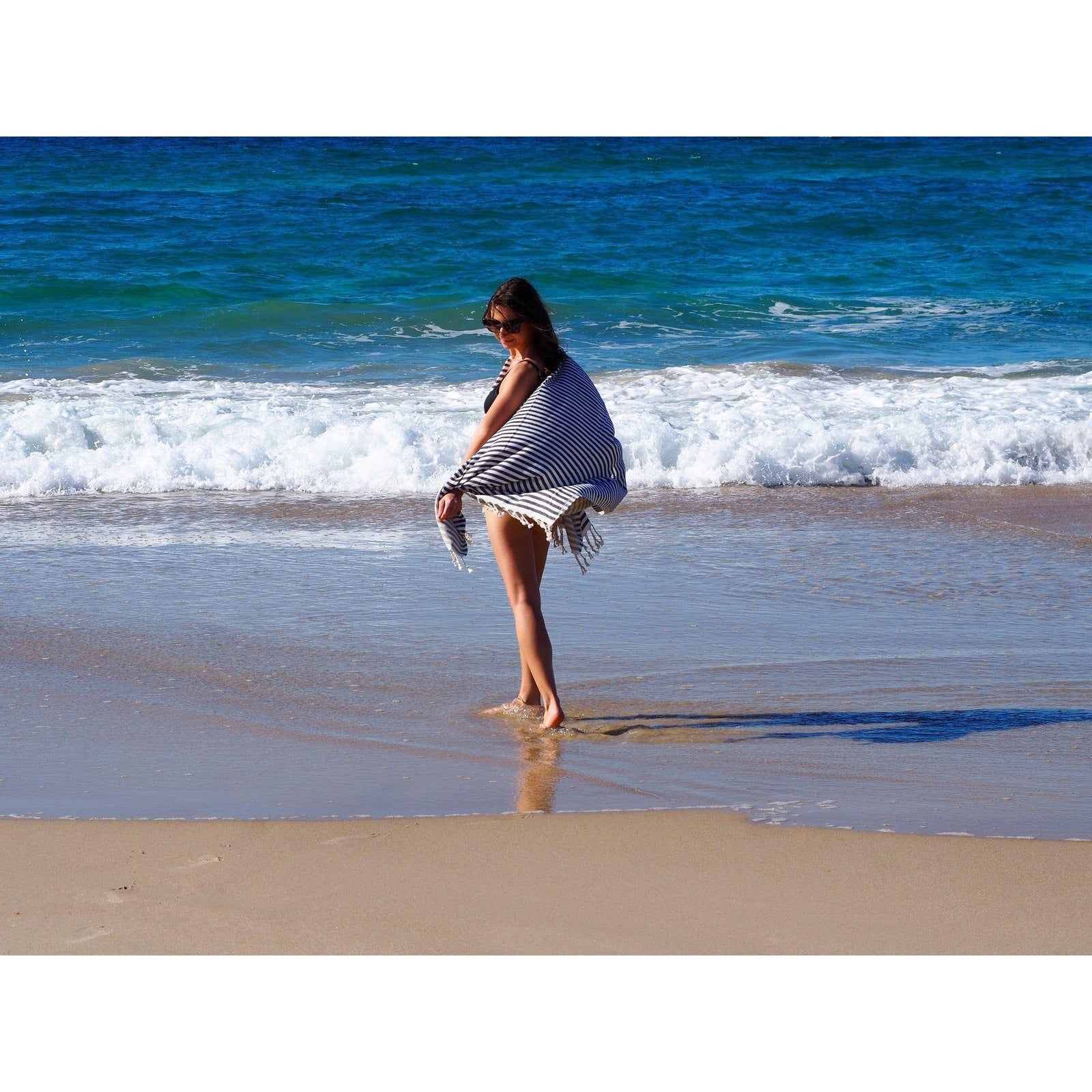 PORTSEA TURKISH COTTON TOWEL - MIDNIGHT