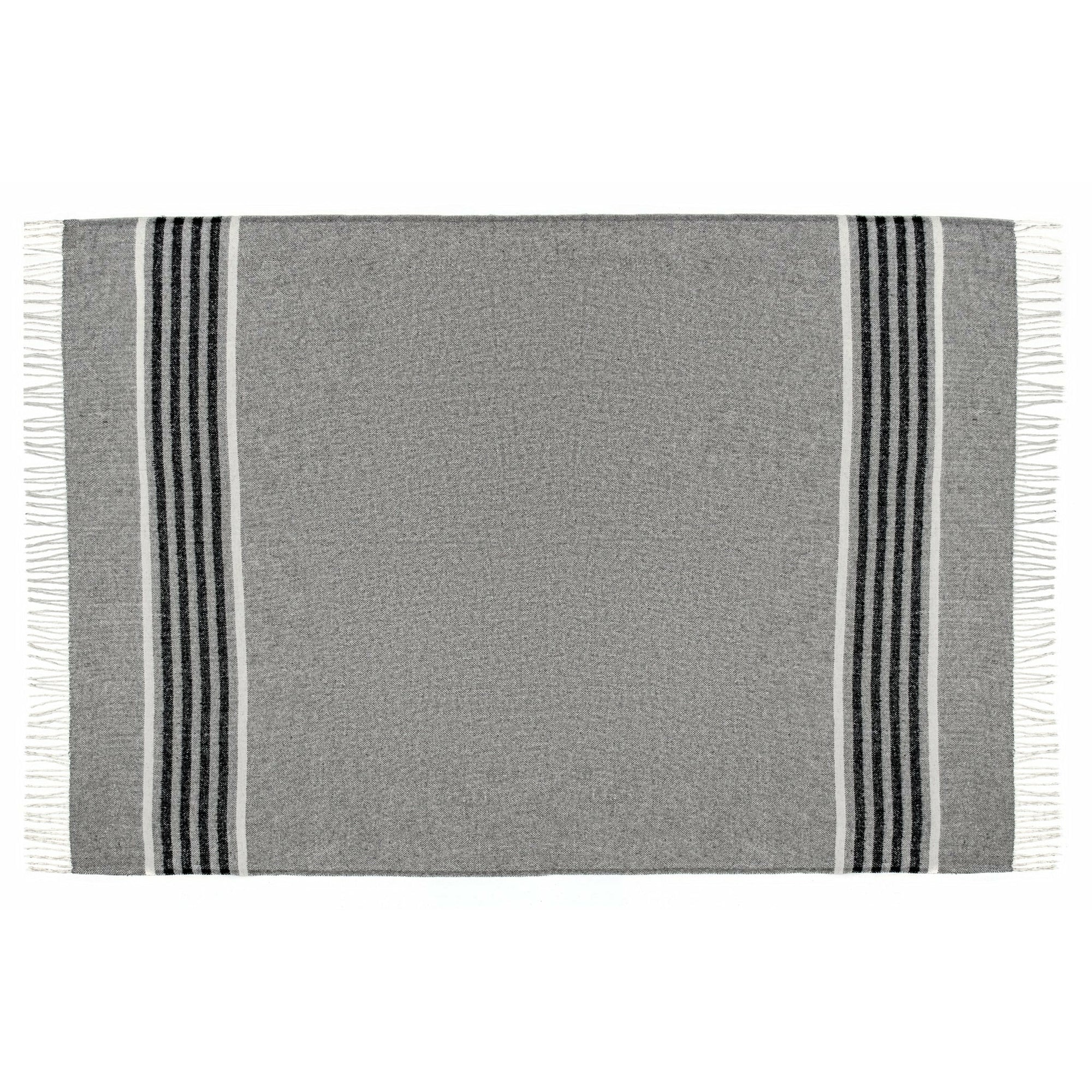 Richmond Throw - Reclaimed Wool Blend - Grey