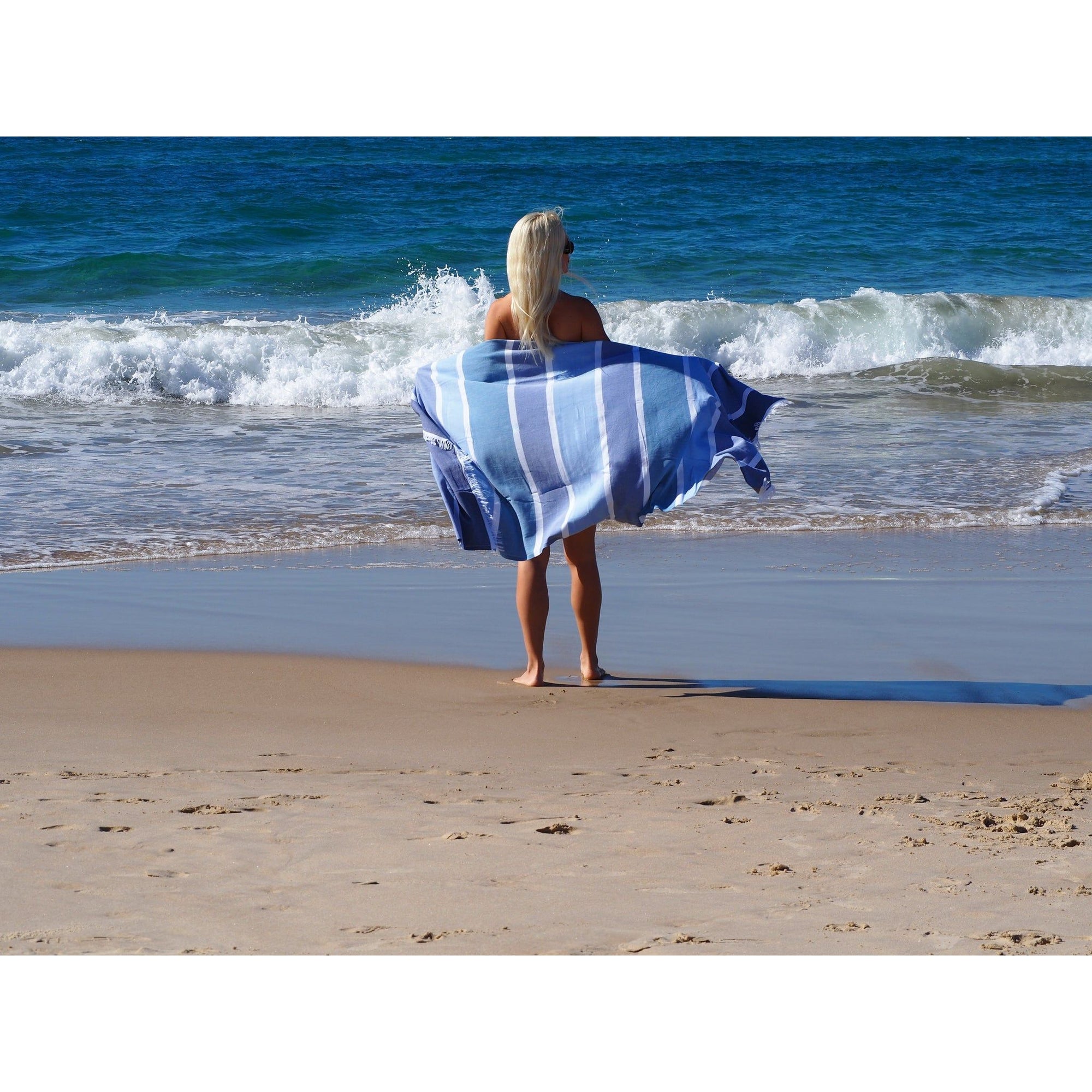 SORRENTO TURKISH COTTON TOWEL - SKY