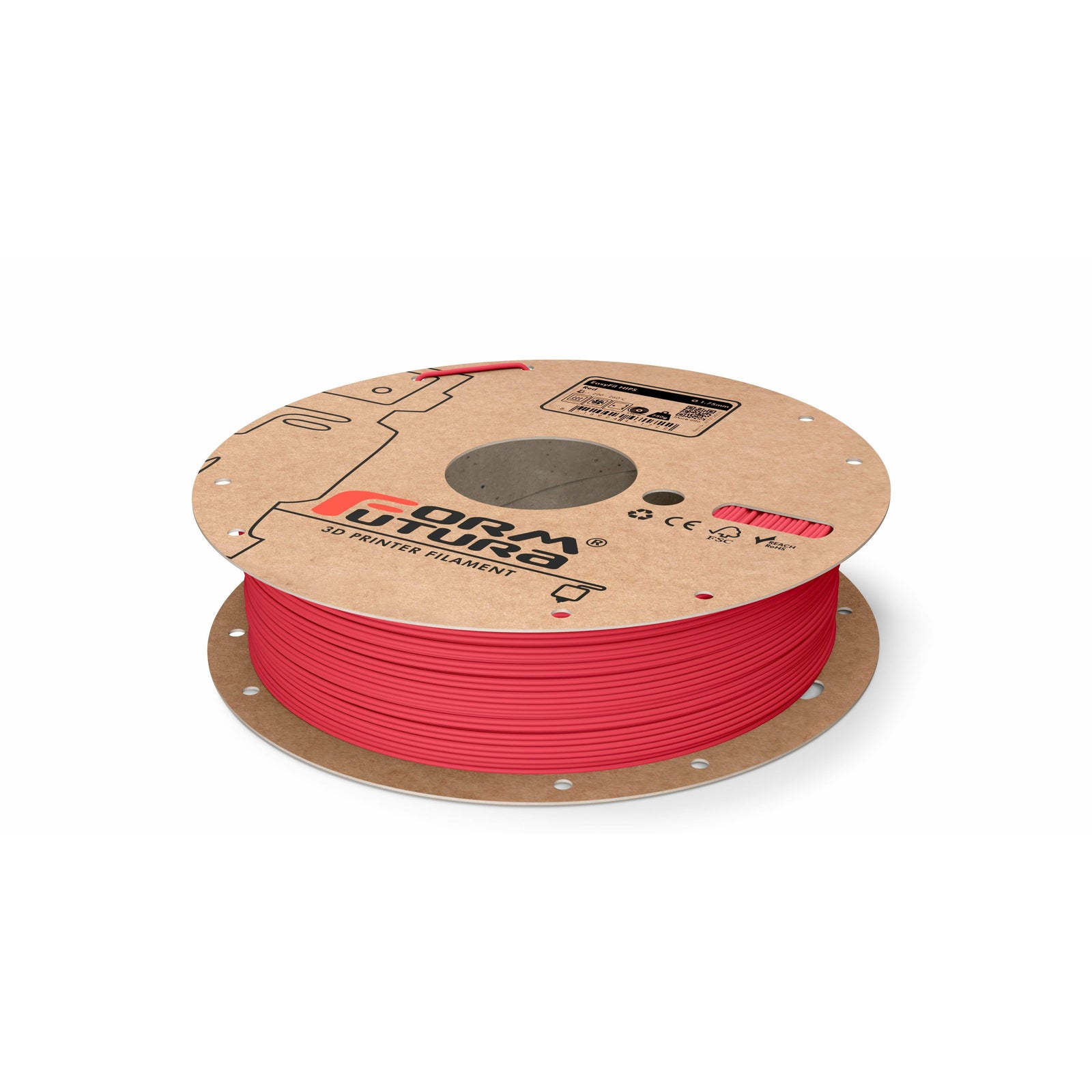 HIPS Filament EasyFil HIPS 1.75mm Red 750 gram 3D Printer Filament