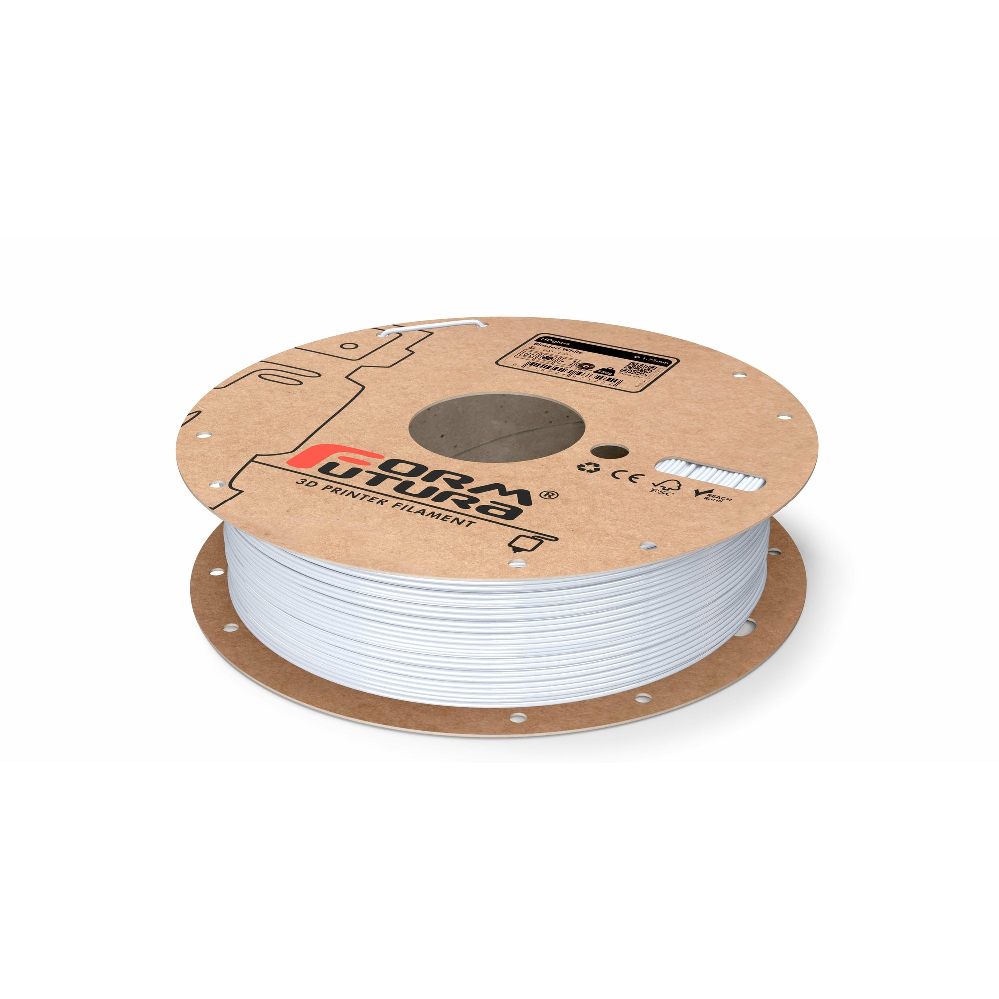 PETG Filament HDglass 1.75mm Blinded White 2300 gram 3D Printer Filament