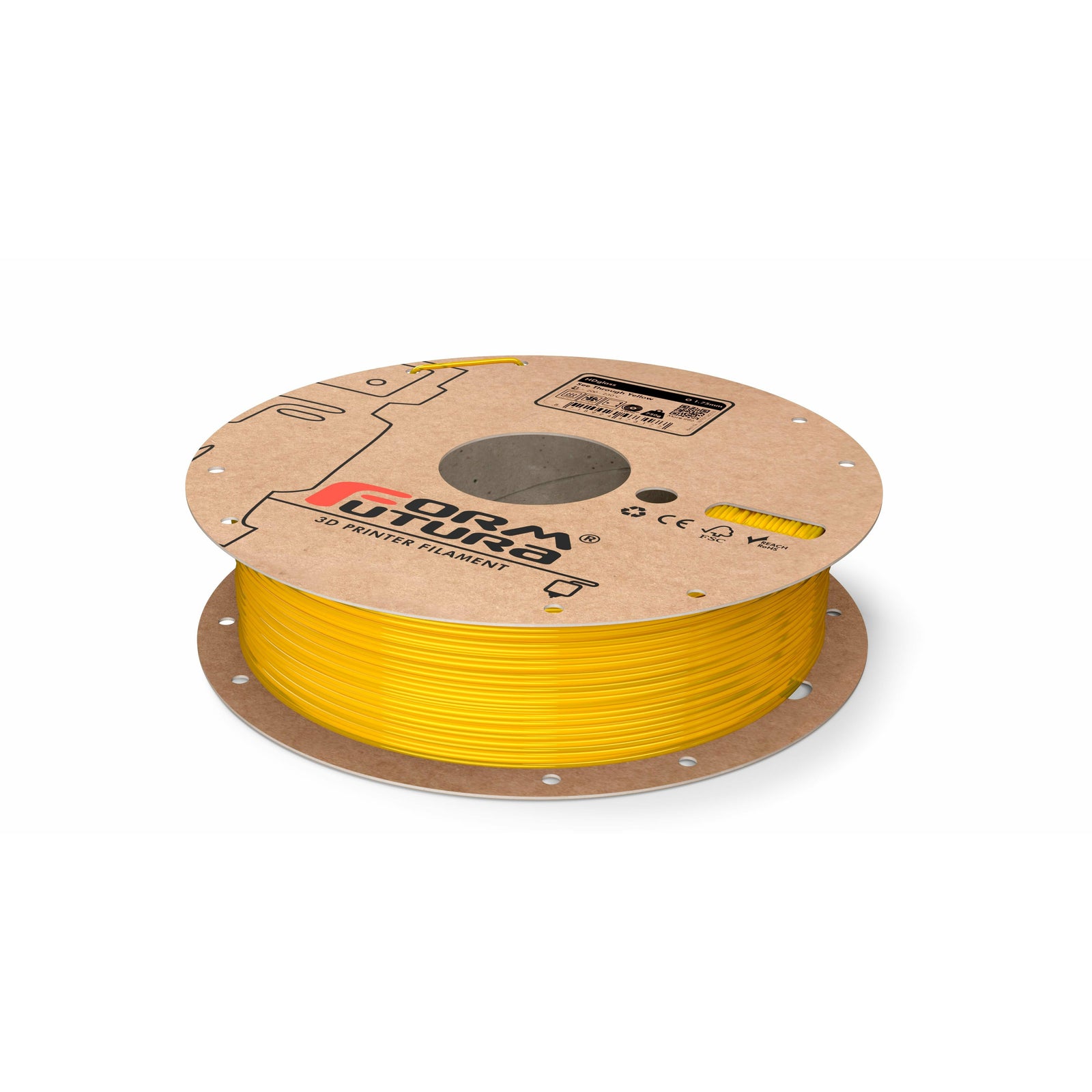 PETG Filament HDglass 1.75mm See Through Yellow 750 gram 3D Printer Filament