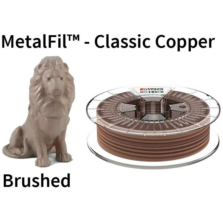 Copper-filled PLA based filament MetalFil 1.75mm Classic Copper 750 gram 3D Printer Filament