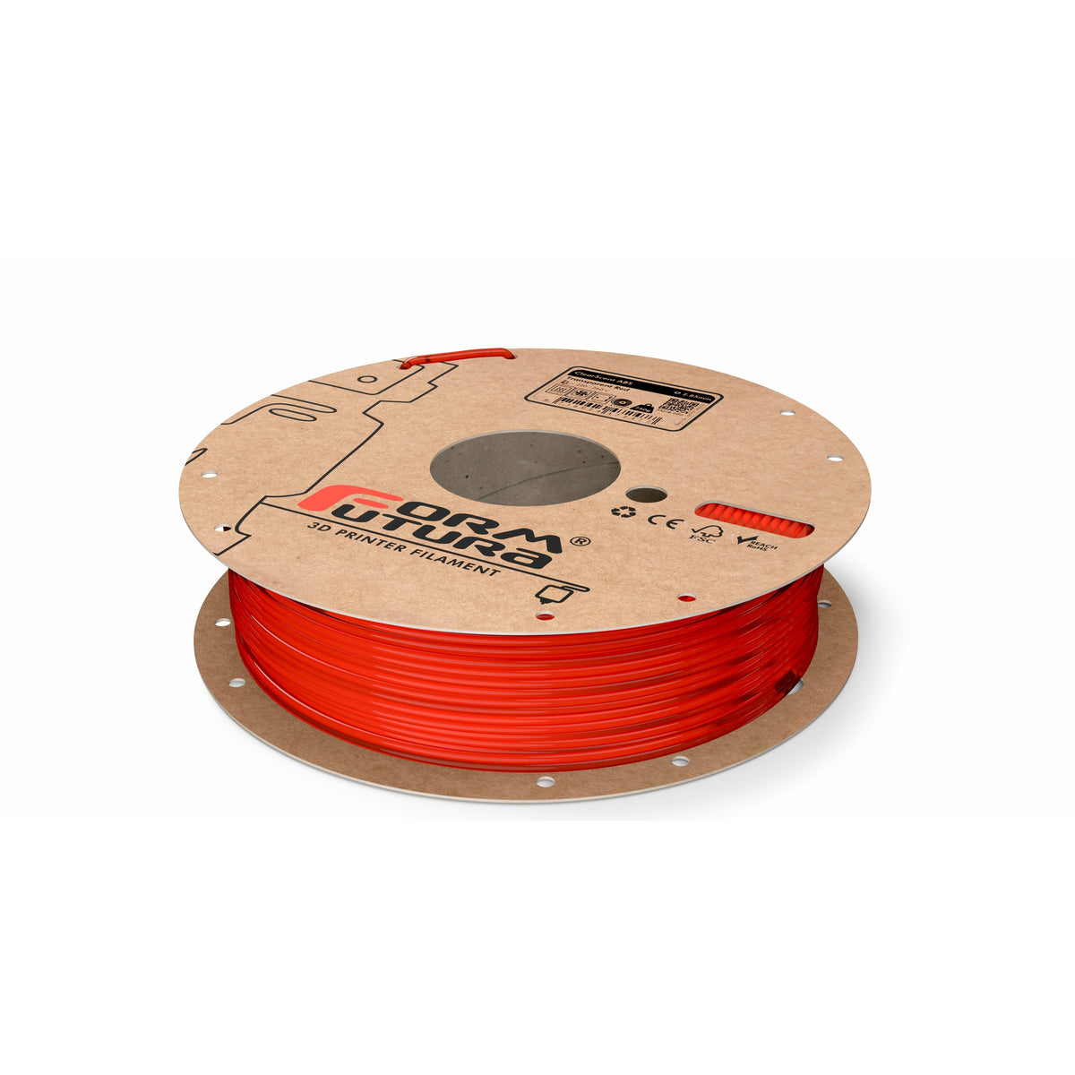 ABS 3D Printer FilamentClearScent ABS 2.85mm Transparent Red 750 gram