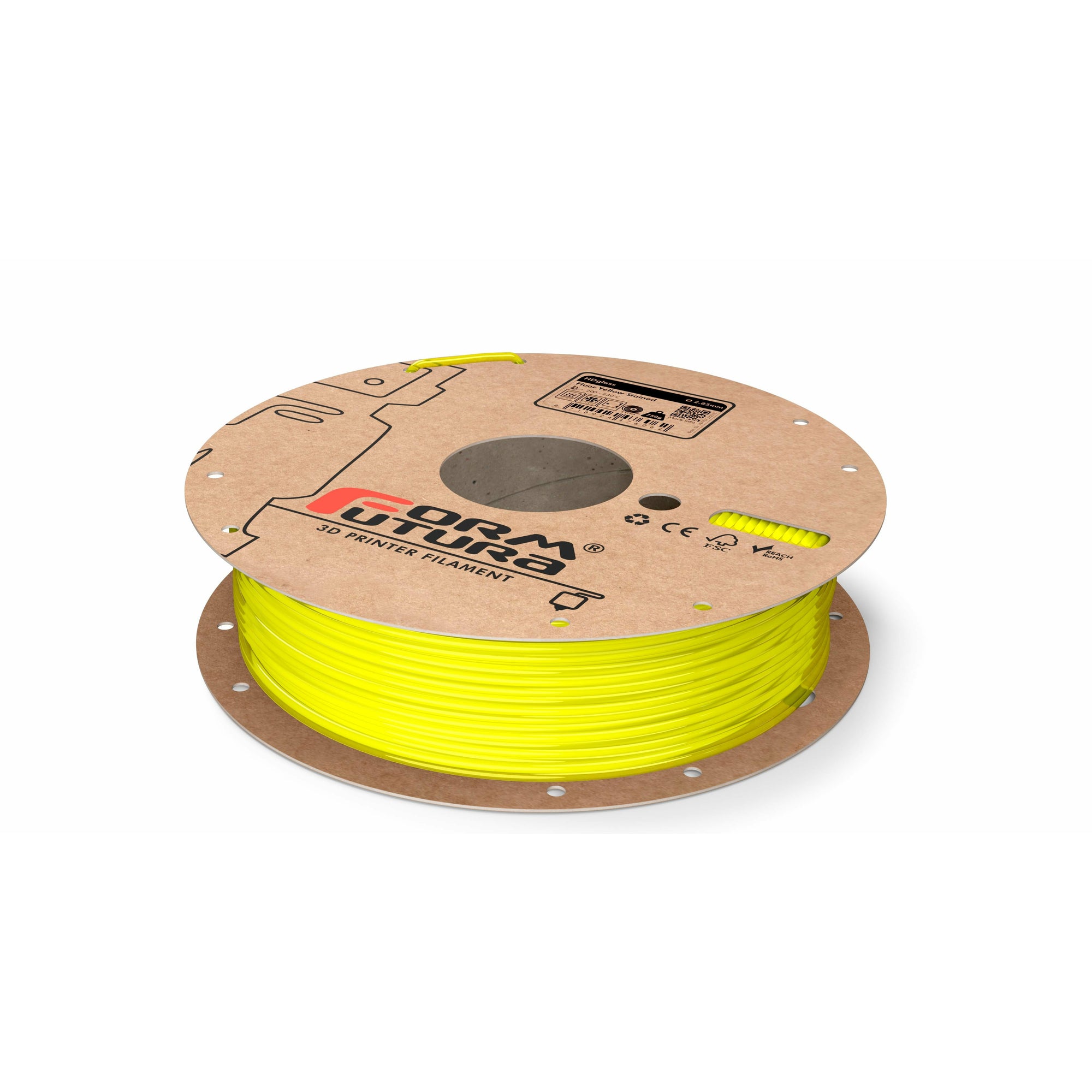 PETG Filament HDglass 2.85mm Fluor Yellow Stained 750 gram 3D Printer Filament