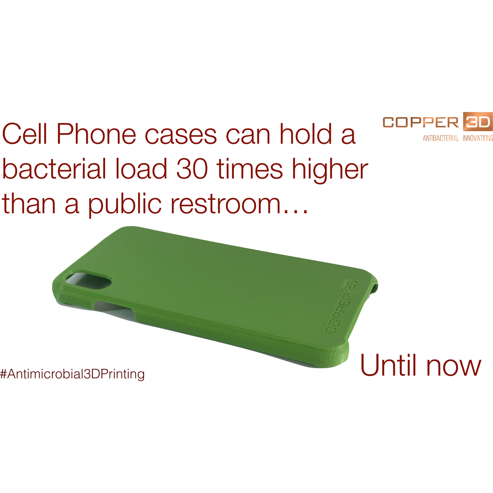 PLA Filament Copper 3D PLActive - Innovative Antibacterial 2.85mm 750gram Apple Green Color 3D Printer Filament