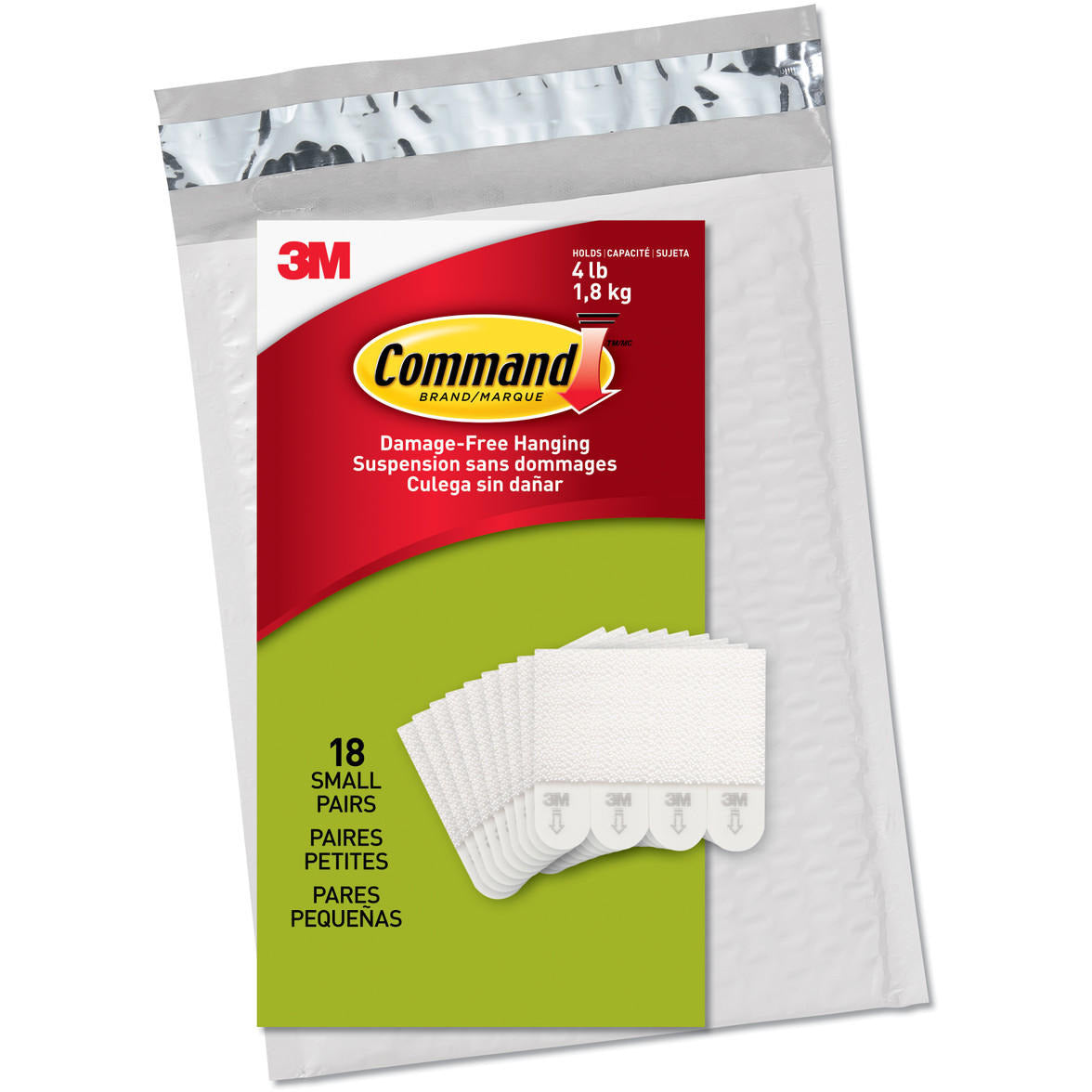 Command PH202-18NA Value Pack Picture Hanging Strips, Small, White