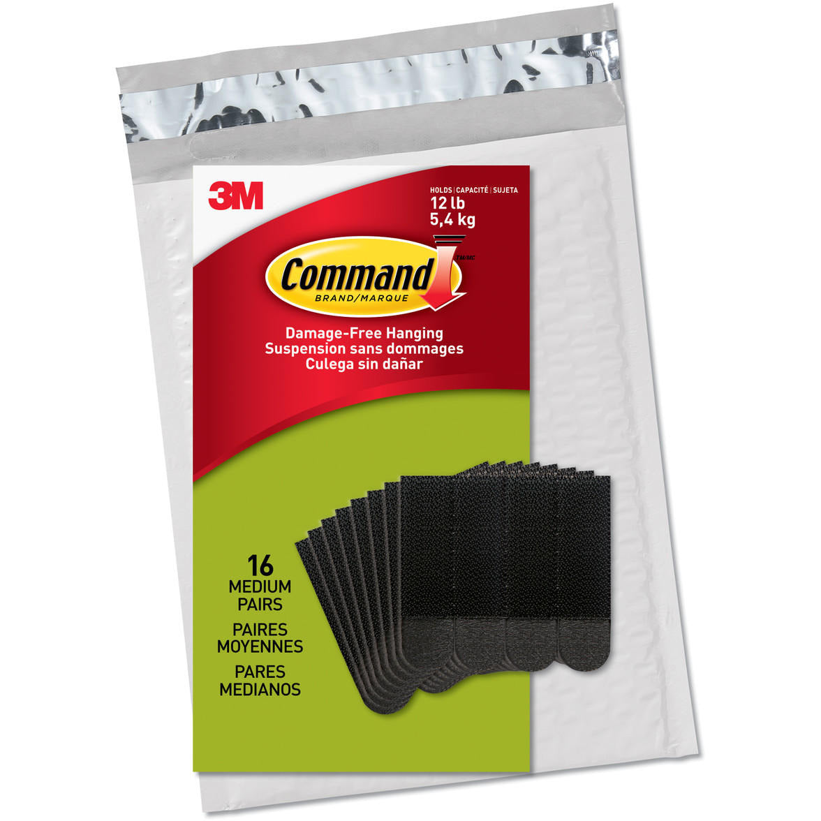 Command PH204BLK-16NA Value Pack Picture Hanging Strips, Medium, Black