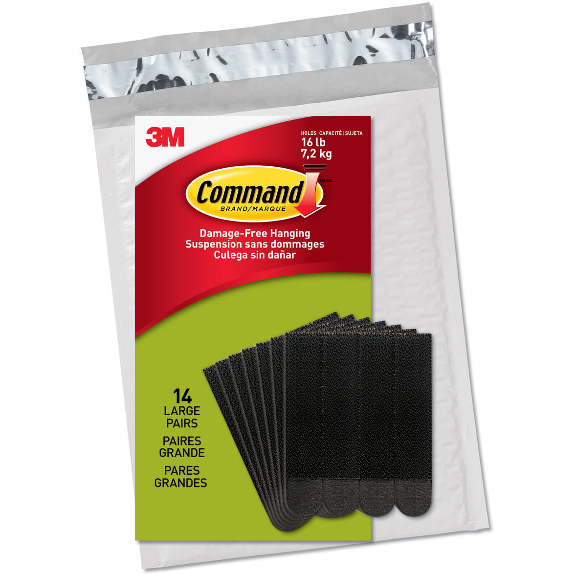 Command Large Picture Hanging Strips Value Pack, 14 Pairs, Black, PH206BLK-14NA