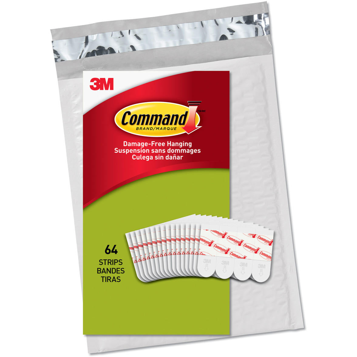 Command Poster Value Pack, 64 Strips, PH024-64NA,White