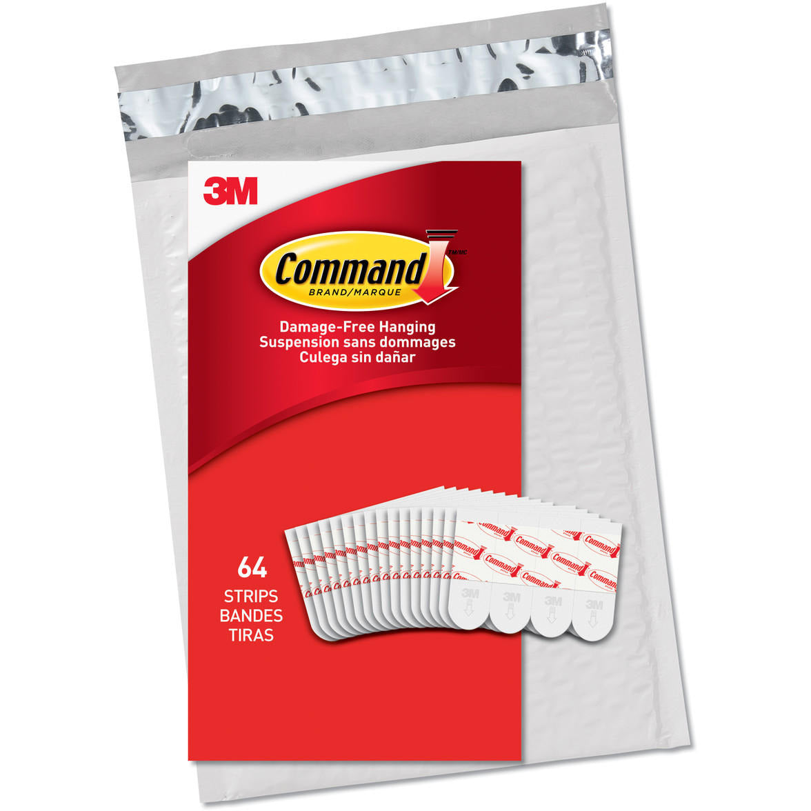 Command GP022-64NA Small Refill, 64 Strips, White