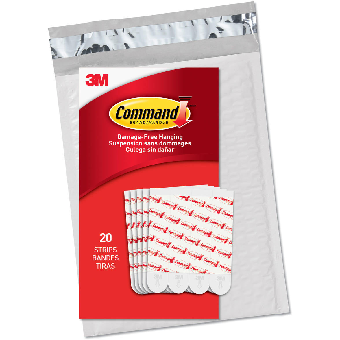 Command GP023-20NA Value Pack Refill Strips, Large, White