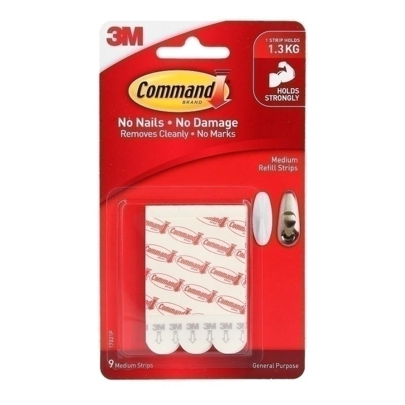 COMMAND Strips 17021P Pk9 Bx6