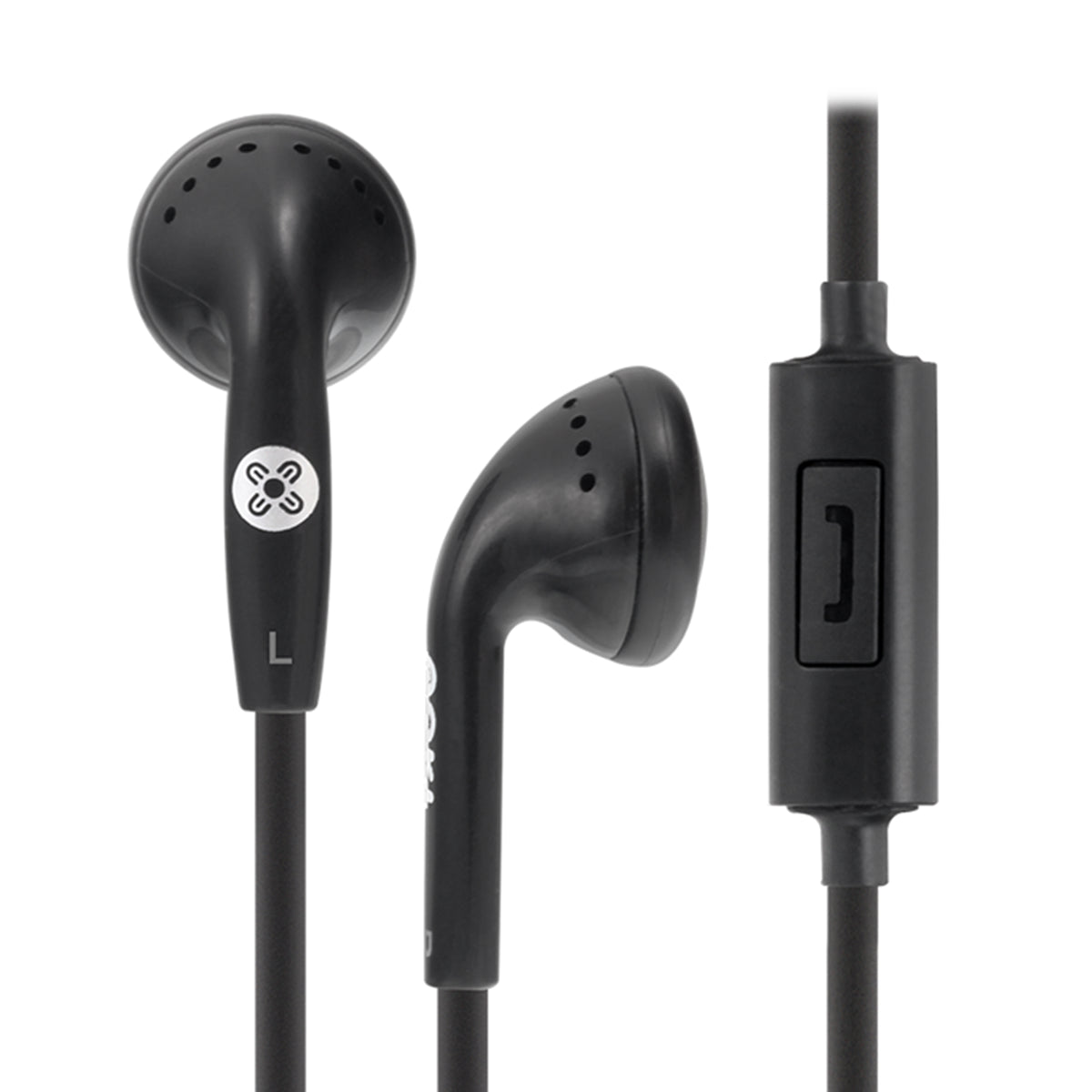 MOKI Stereo Earphones In-line Mic &amp; Control Black