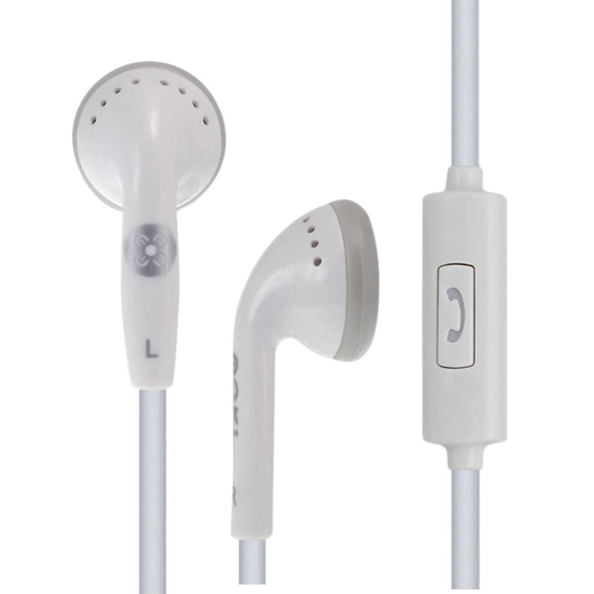 MOKI In-Ear Earphone with In-Line Mic &amp; Control - White