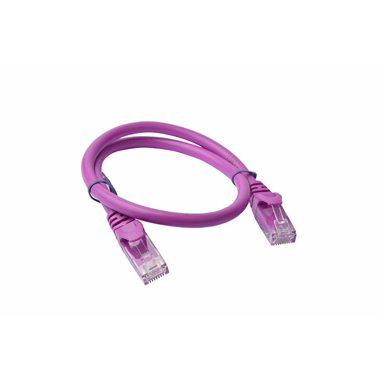 8WARE Cat6a UTP Ethernet Cable 25cm Snagless Purple
