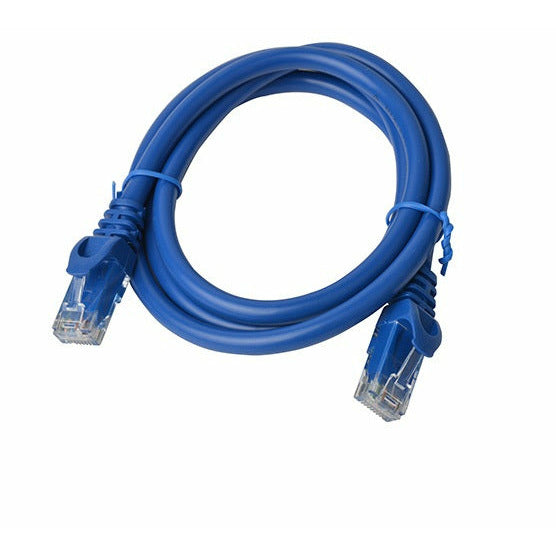 8WARE Cat6a UTP Ethernet Cable 1m Snagless Blue