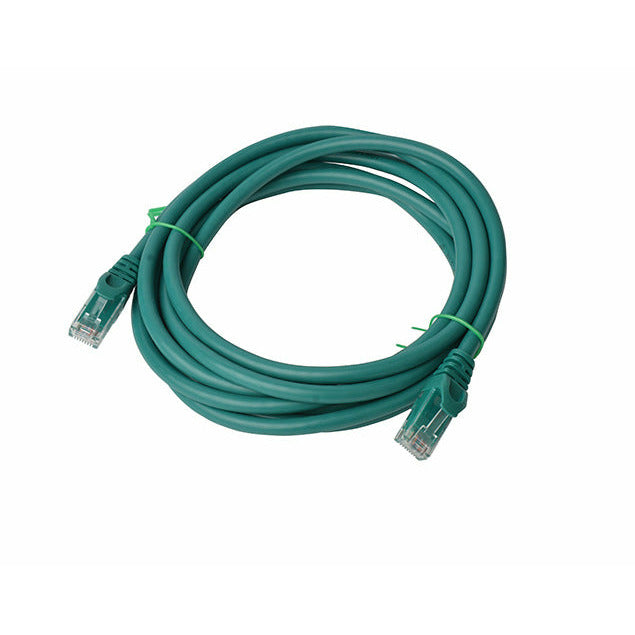 8WARE Cat6a UTP Ethernet Cable 3m Snagless Green