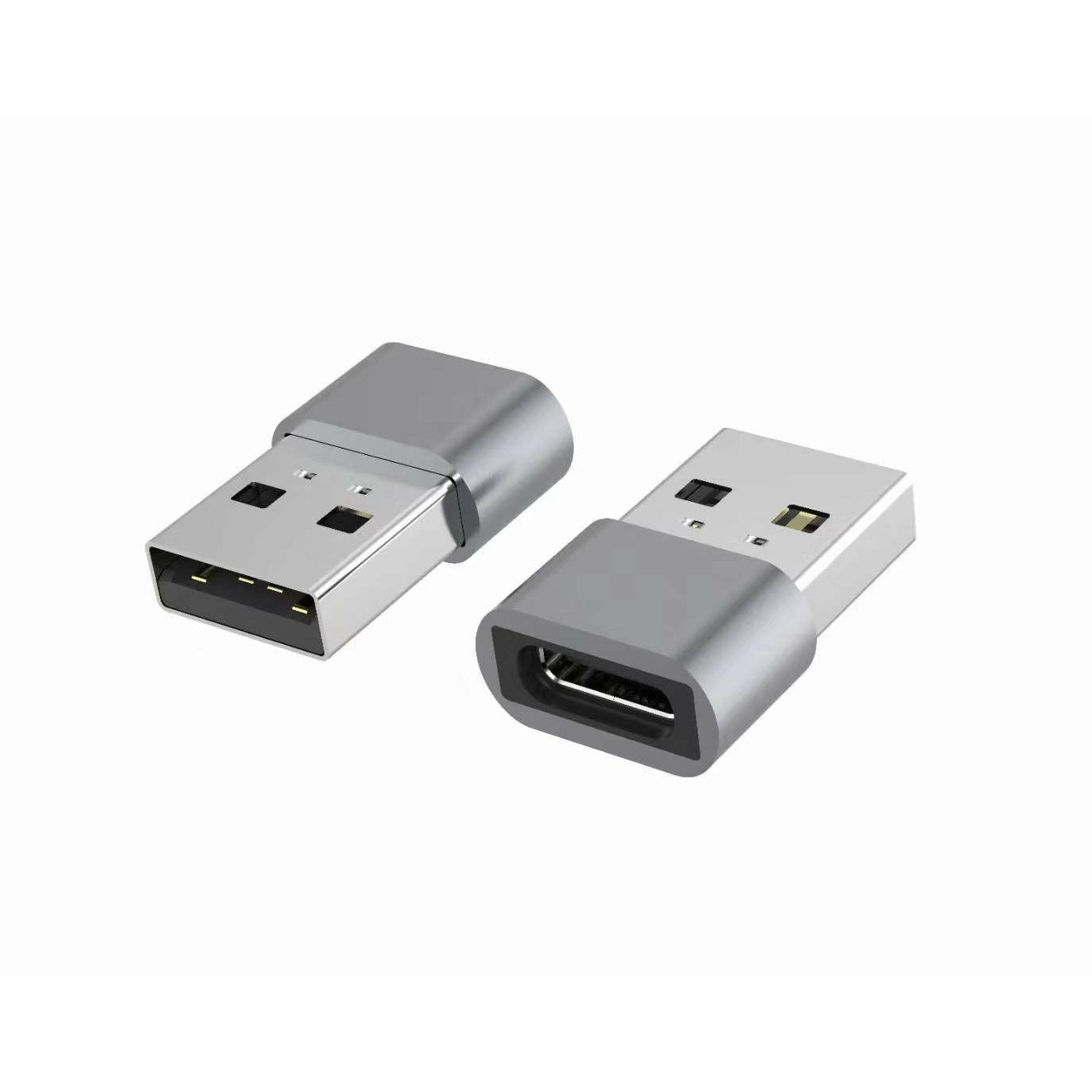 ASTROTEK Type C Female to USB 2.0 Male OTG Adapter 480Mhz For Laptop, Wall Chargers,Phone Sliver 1 Yr WTY