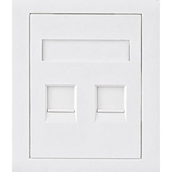 ASTROTEK CAT6 RJ45 Network Wall Face Plate Outlets 86x86mm 2 Port Socket Kit LS