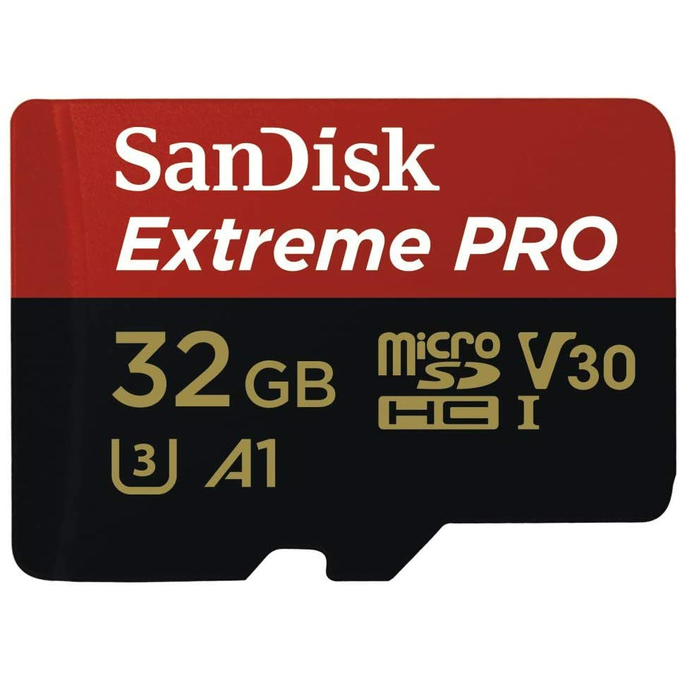 SANDISK 32GB SanDisk Extreme Pro microSDHC SQXCG V30 U3 C10 A1 UHS-1 100MB/s R 90MB/s W 4x6 SD Adaptor Android Smartphone Action Camera Drones