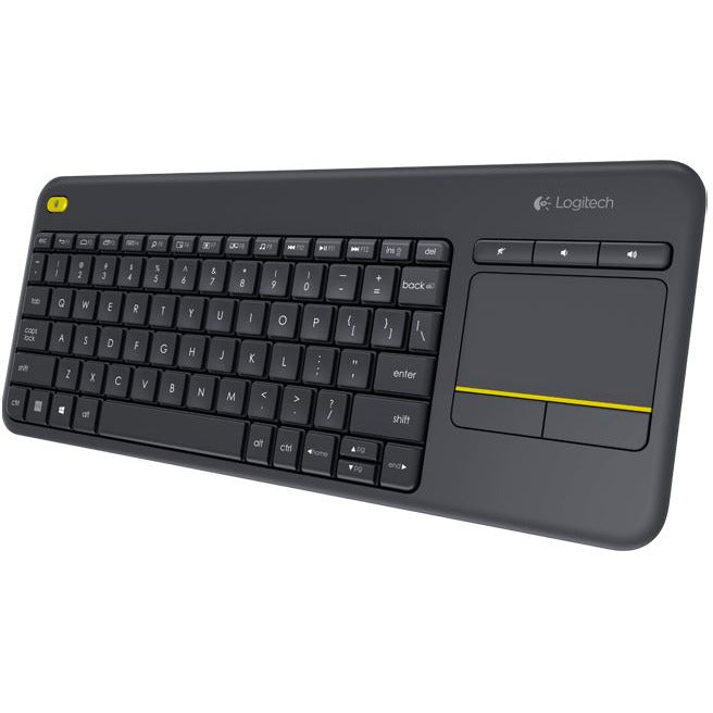 LOGITECH K400 Plus Wireless Keyboard with Touchpad &amp; Entertainment Media Keys Tiny USB Unifying receiver for HTPC connected TVs KBLT-K830BT