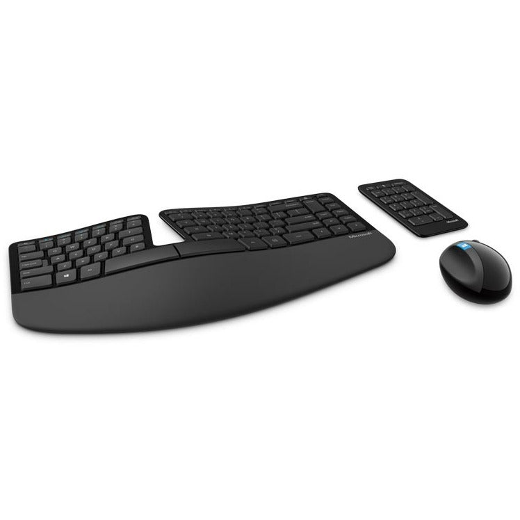 MICROSOFT WIRELESS SCULPT ERGONOMIC DESKTOP USB MOUSE & KEYBOARD - RETAIL BOX (BLACK)