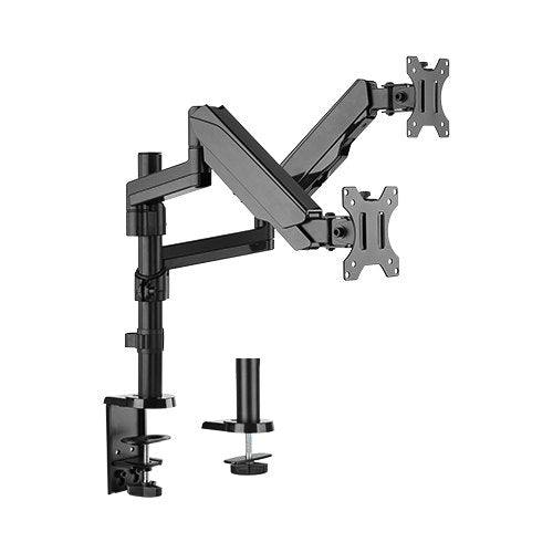 Brateck Dual Minitor Full Extension Gas Spring Dual Monitor Arm (independent Arms) Fit Most 17&quot;-32&quot; Monitors Up to 8kg per screen