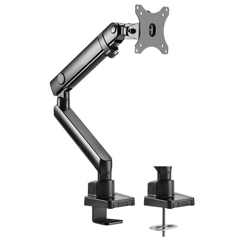 Brateck Single Monitor Aluminium Slim Mechanical Spring Monitor Arm Fit Most 17&quot;-32&quot; Monitor Up to 8kg per screen