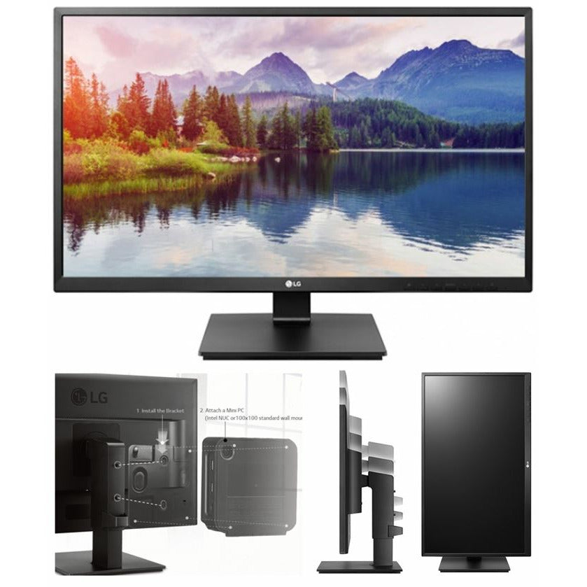 LG 23.8&quot; IPS 5ms Business. Full HD, Monitor w/HAS PIVOT - VGA/DVI/HDMI/DP USB Speakers VESA100mm Height Adjust Stand