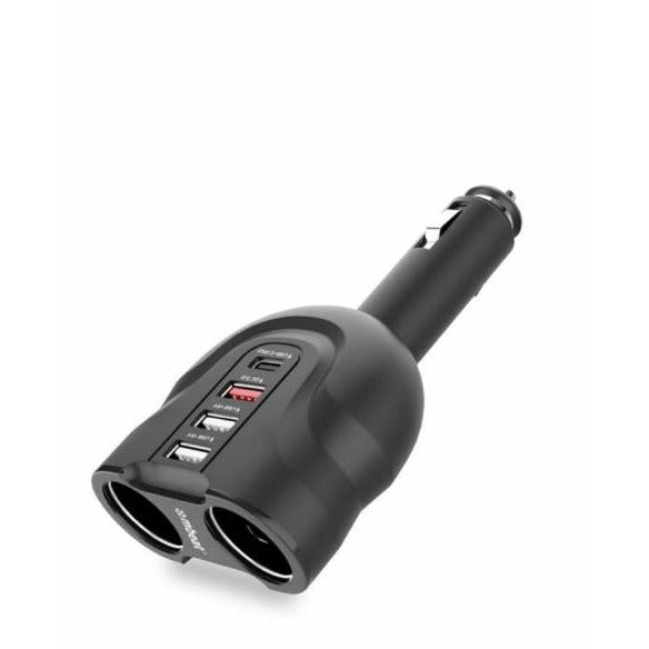 mbeat Gorilla Power Four Port USB-C PD &amp; QC3.0 Car Charger with Cigar Lighter Splitter