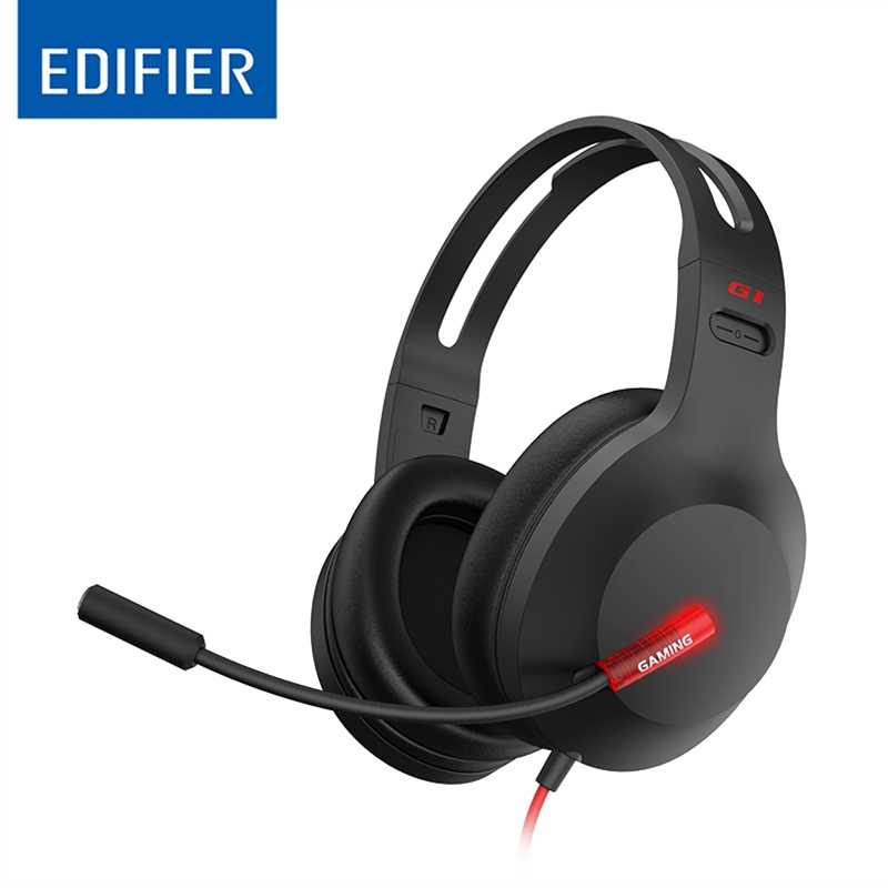 EDIFIER G1 USB Professional Gaming Headset with Microphone - Noise Cancelling Microphone, LED lights - Ideal for PUBG, PS4, PC