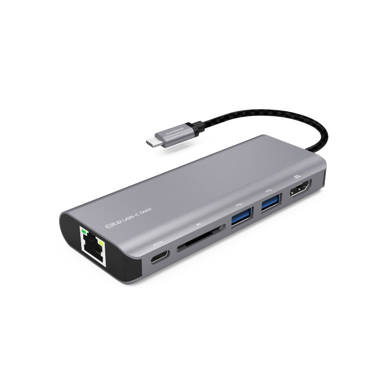 MBEAT \&#39;Elite\&#39; USB Type-C Multifunction Dock - USB-C/4k HDMI/LAN/Card Reader/Aluminum Casing/Campatible with MAC/Desktop PC Notebook Laptop Devices