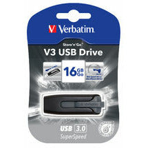 VERBATIM 16GB V3 USB3.0 Grey Store\&#39;n\&#39;Go V3; Rectractable