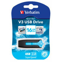 VERBATIM 16GB V3 USB3.0 Blue Store\&#39;n\&#39;Go V3; Rectractable